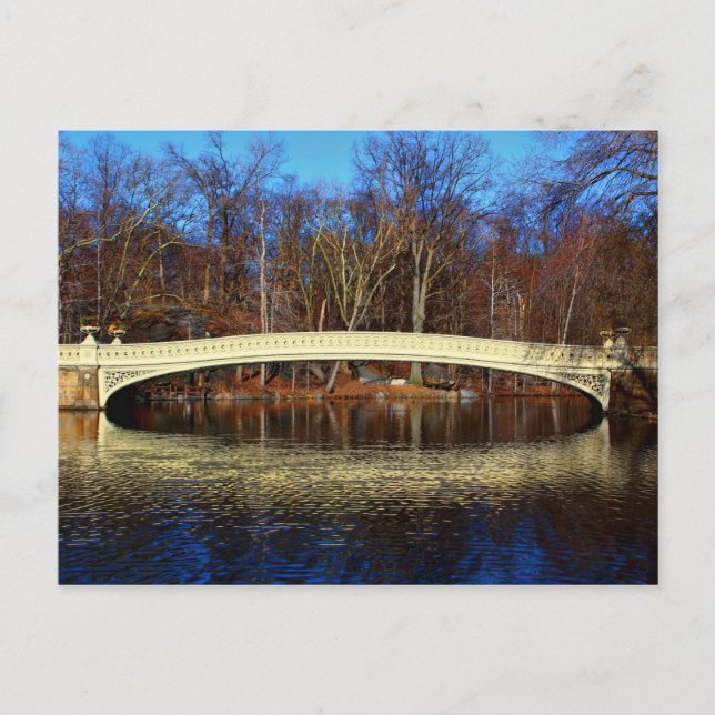Central Park's Bow Bridge Photo Postcard (Front)