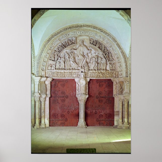 Central Portal Narthex Church Sainte-Madelaine Poster (Front)