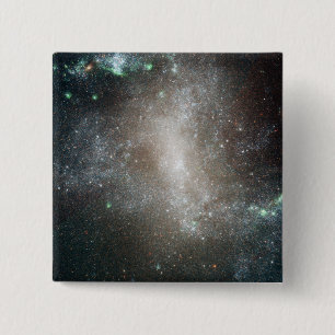 Central region of the barred spiral galaxy 2 inch square button