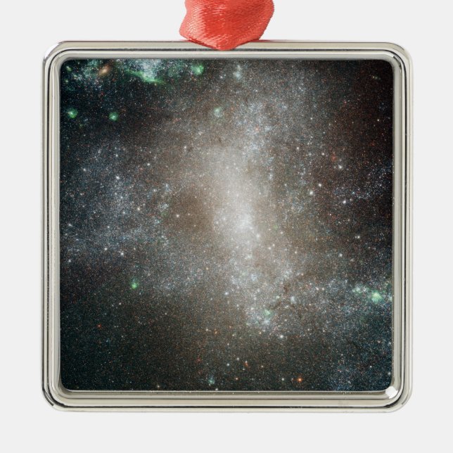 Central region of the barred spiral galaxy metal ornament (Front)