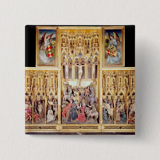 Central section of the Ambierle Altarpiece 2 Inch Square Button (Front)