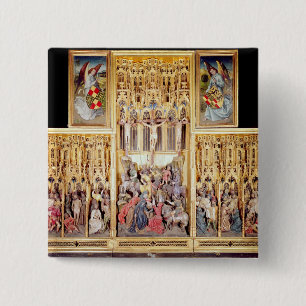 Central section of the Ambierle Altarpiece 2 Inch Square Button