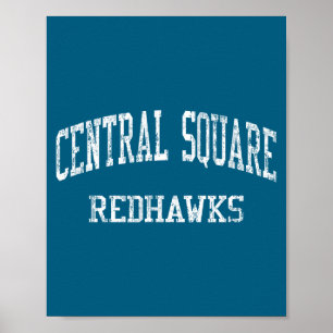 Central Square High School Hs Illustration Poster