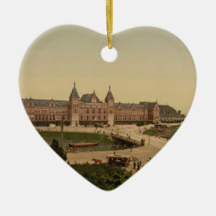 Central Station, Amsterdam, Netherlands Ceramic Ornament