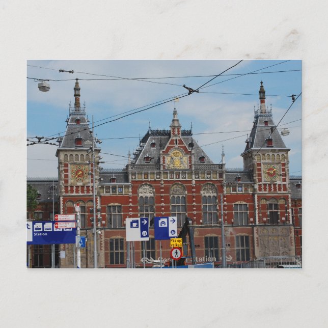 Central Station Amsterdam Postcard (Front)
