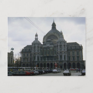 Central Station", Antwerp, Belgium Postcard