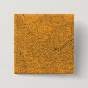 Central Vermont Railroad, connections 2 Inch Square Button