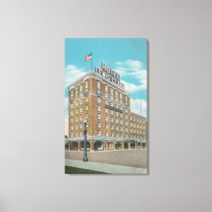 Centralia, WA - View of Hotel Lewis-Clark Canvas Print