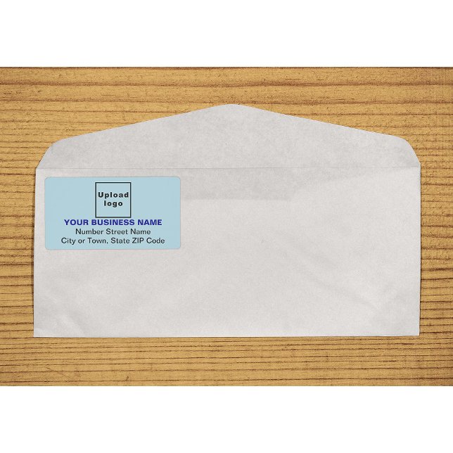 Centre aligné Business Light Blue Shipping Étiquet (Center aligned business light blue shipping label on envelope)