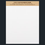Centre Aligned and Monochrome Brown Heading of Letterhead<br><div class="desc">Simple and plain texts designs are often easy to understand and remember. Plain texts design heading of letterhead that you can customize to advertise your business or to promote your brand name to customers or clients. Customizable office supply that you can use to build brand name awareness. Design on the...</div>
