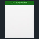 Centre Aligned and Monochrome Green Heading of Letterhead<br><div class="desc">Simple and plain texts designs are often easy to understand and remember. Plain texts design heading of letterhead that you can customize to advertise your business or to promote your brand name to customers or clients. Customizable office supply that you can use to build brand name awareness. Design on the...</div>