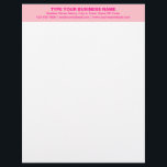 Centre Aligned and Monochrome Pink Heading of Letterhead<br><div class="desc">Simple and plain texts designs are often easy to understand and remember. Plain texts design heading of letterhead that you can customize to advertise your business or to promote your brand name to customers or clients. Customizable office supply that you can use to build brand name awareness. Design on the...</div>