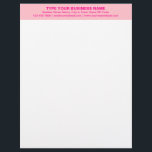 Centre Aligned and Monochrome Pink Heading of Letterhead<br><div class="desc">Simple and plain texts designs are often easy to understand and remember. Plain texts design heading of letterhead that you can customize to advertise your business or to promote your brand name to customers or clients. Customizable office supply that you can use to build brand name awareness. Design on the...</div>