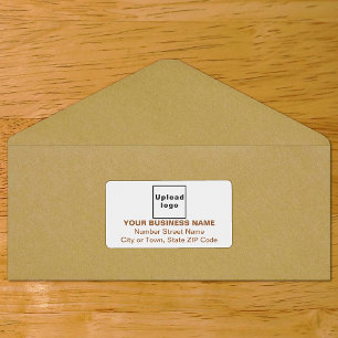 Centre Aligned Brown Text Business Shipping Label
