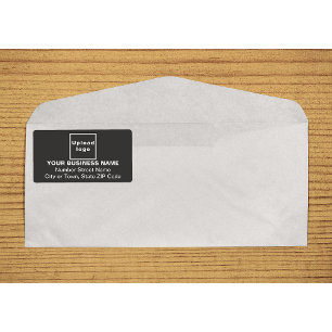 Centre Aligned Business Black Shipping Label