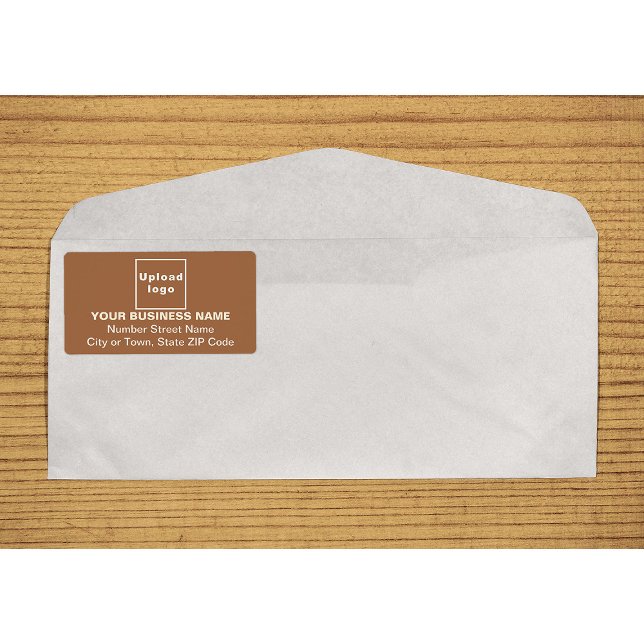 Centre Aligned Business Brown Shipping Label (Center aligned business brown shipping label on envelope)