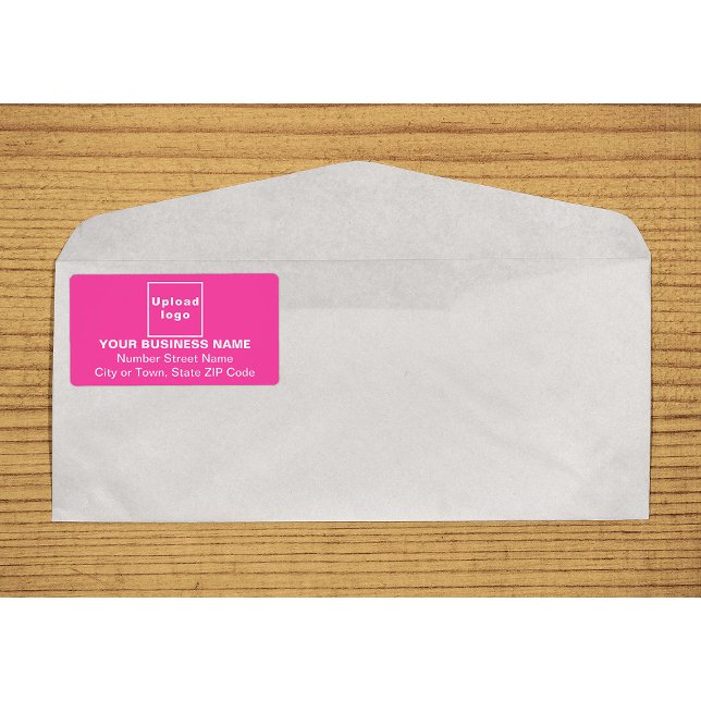 Centre Aligned Business Pink Shipping Label (Center aligned business pink shipping label on envelope)