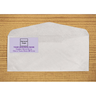 Centre Aligned Monochrome Purple Business Shipping