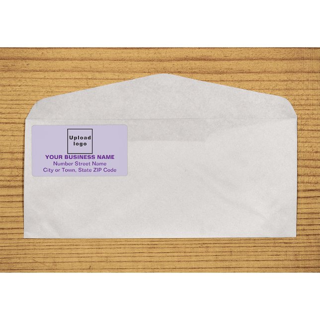 Centre Aligned Monochrome Purple Business Shipping (Monochrome purple business shipping label on envelope)