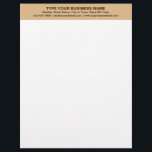 Centre Aligned Plain Texts, Light Brown Heading of Letterhead<br><div class="desc">Simple and plain texts designs are often easy to understand and remember. Plain texts design heading of letterhead that you can customize to advertise your business or to promote your brand name to customers or clients. Customizable office supply that you can use to build brand name awareness. Design on the...</div>