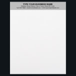 Centre Aligned Plain Texts on Grey Heading of Letterhead<br><div class="desc">Simple and plain texts designs are often easy to understand and remember. Plain texts design heading of letterhead that you can customize to advertise your business or to promote your brand name to customers or clients. Customizable office supply that you can use to build brand name awareness. Design on the...</div>