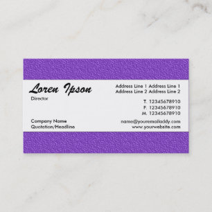Centre Band 020 - Violet Embossed Texture Business Card