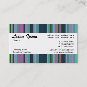Centre Band 027 - Striped Pattern 02 Business Card