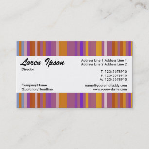 Centre Band 028 - Striped Pattern 03 Business Card