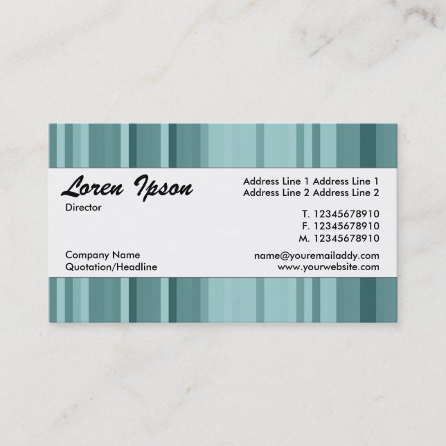 Centre Band 029 - Striped Pattern 04 Business Card (Front)