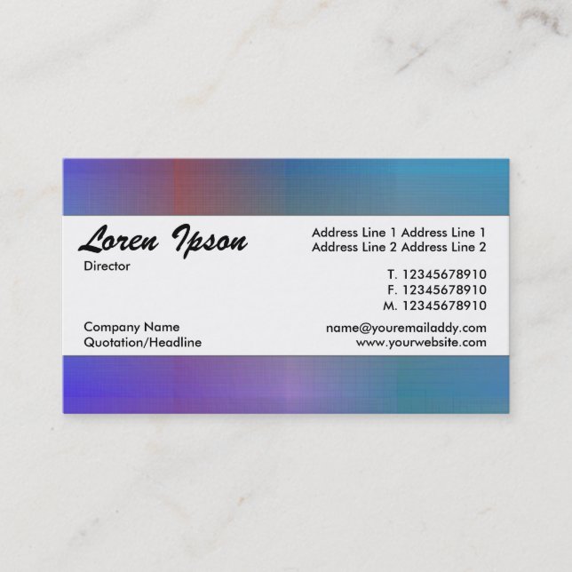 Centre Band 102 Business Card (Front)