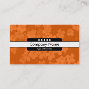 Centre Band 5 Spots - Flowers - Orange Business Card