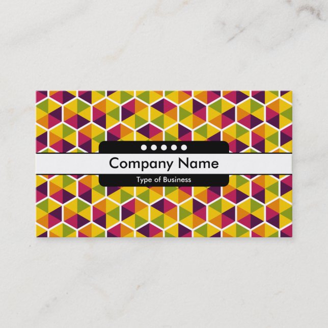 Centre Band 5 Spots - Hexagon Pattern 01 Business Card (Front)
