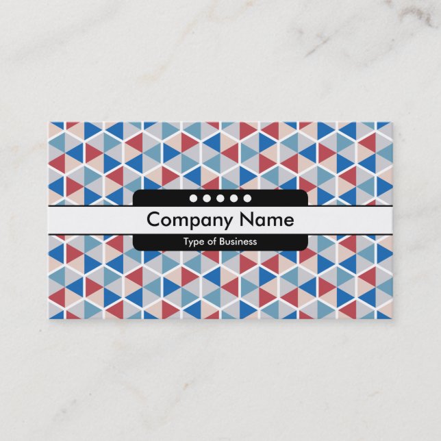 Centre Band 5 Spots - Hexagon Pattern 05 Business Card (Front)