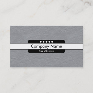 Centre Band 5 Spots - Mid-Grey Paper Texture Business Card
