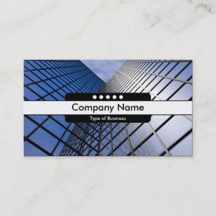 Centre Band 5 Spots - Reflective Office Block Business Card