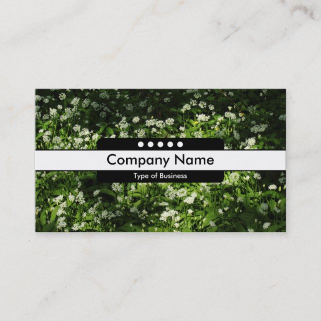 Centre Band 5 Spots - Wild Garlic Business Card (Front)