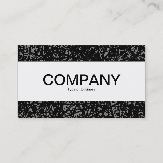 Centre Band  - Abstract Lines - Grey Business Card (Front)