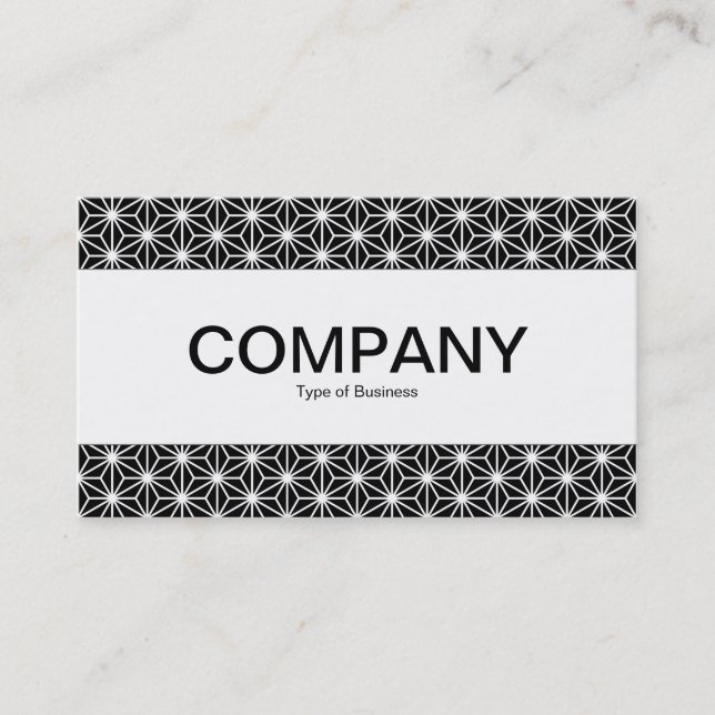 Centre Band  - Asanoha Pattern Business Card (Front)