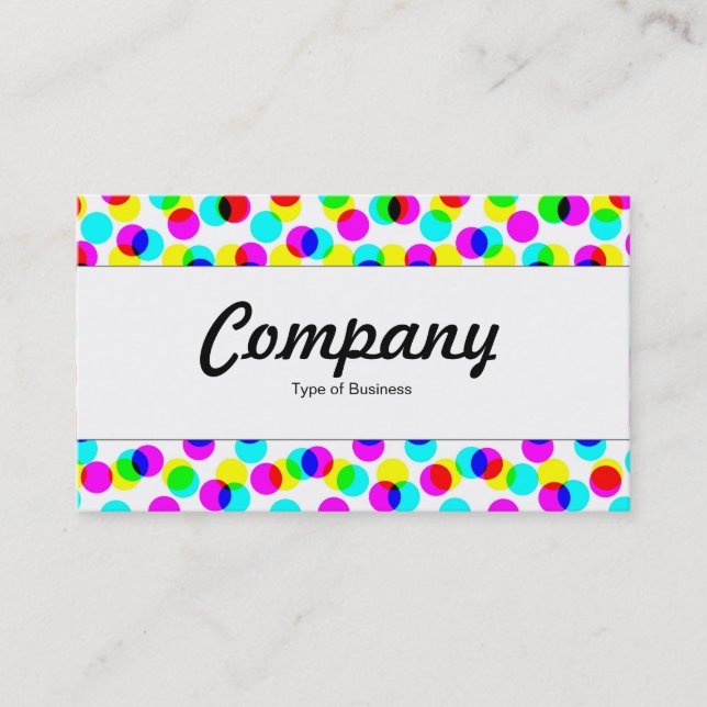 Centre Band  - Colour Halftone Pattern Business Card (Front)