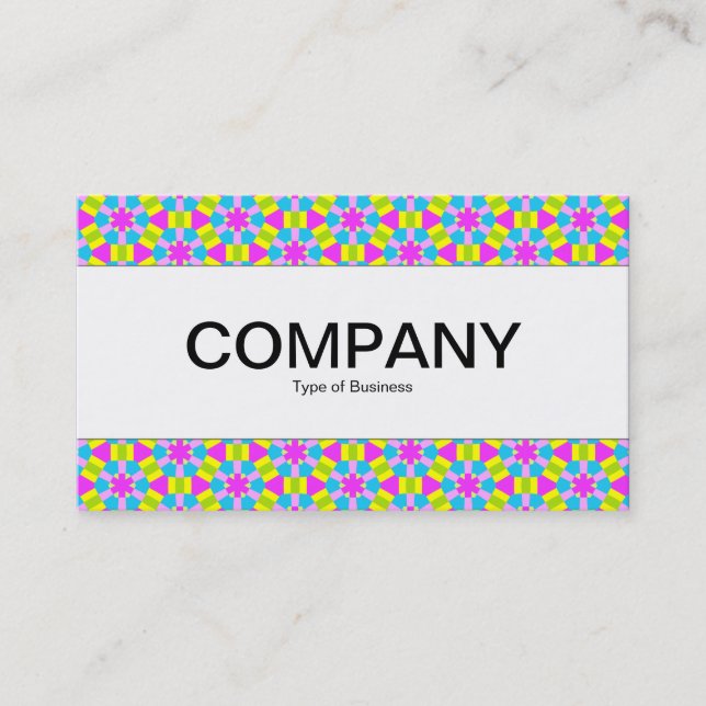 Centre Band  - Colourful Geometric Business Card (Front)