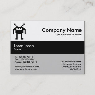 Centre Band Colours - Black - Nanobot Business Card