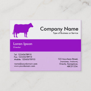 Centre Band Colours - Purple - Cow Business Card
