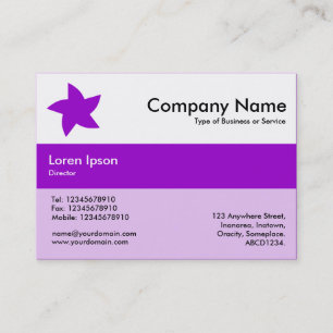 Centre Band Colours - Purple - Rotating Star Business Card