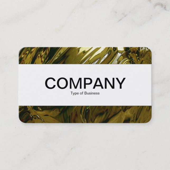 Centre Band (edged) - Abstract Liquid Gold Business Card (Front)