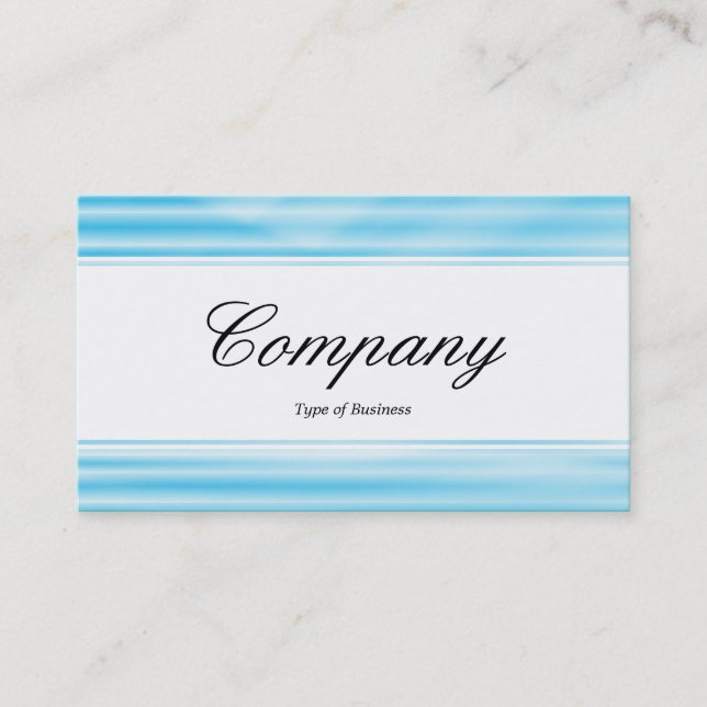 Centre Band (edged) - Corrugated Blue Business Card (Front)