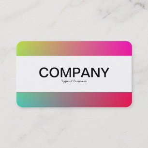 Centre Band (edged) - Gradient Y,M,B,R, Business Card