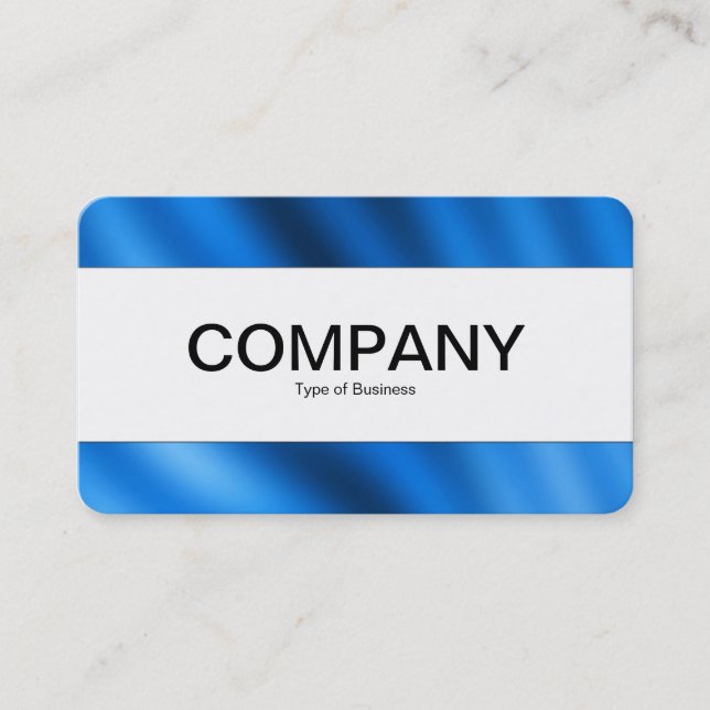 Centre Band (edged) - Indigo Gradient Business Card (Front)