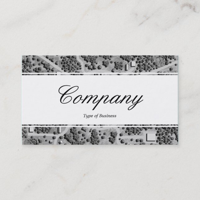 Centre Band (edged) - Script - Imaginary Landscape Business Card (Front)
