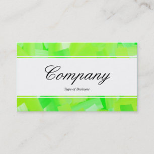 Centre Band (edged) - Script - Painted Green Business Card