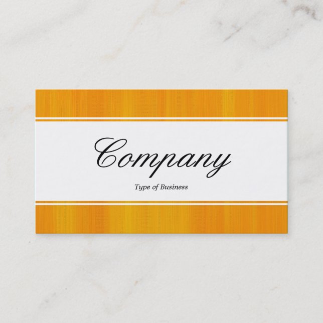 Centre Band (edged) - Script - Painted Orange Business Card (Front)